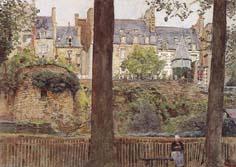 William Frederick Yeames,RA On the Boulevards-Dinan-Brittany (mk46)